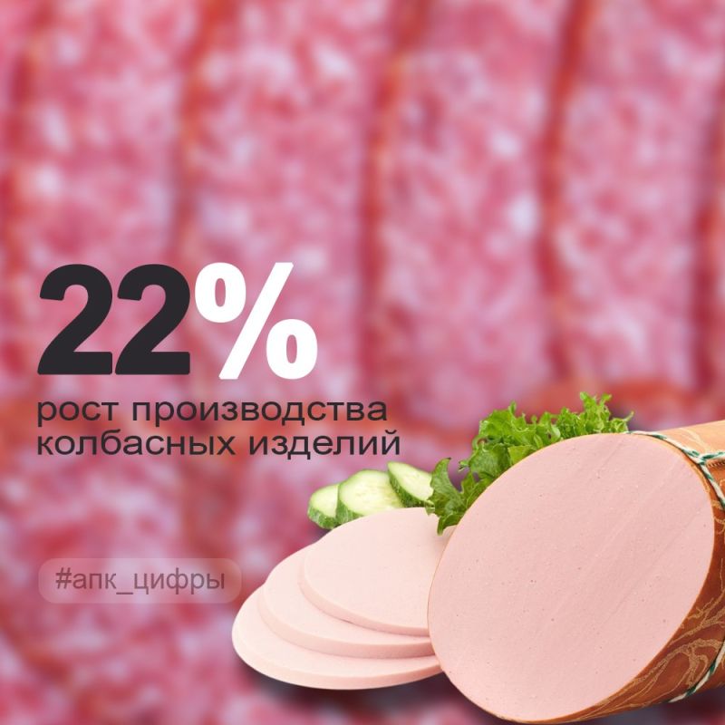 Рост производства колбасных изделий в ДНР в январе 2025 года