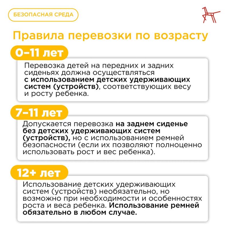 С 26 июля 2025 года в России вступили в силу обновлённые правила перевозки детей в автомобилях С 26 июля 2025 года в России вступили в силу обновлённые правила перевозки детей в автомобилях