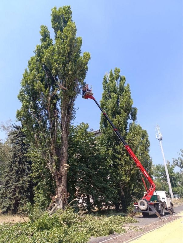 Спецтехника из Кузбасса помогает облагораживать Горловку