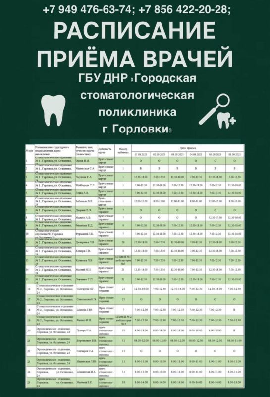 Иван Приходько: График работы специалистов ГБУ ДНР «ГДВД г.Горловки», ГБУ ДНР «ГСП № 4 г.Горловки», ГБУ ДНР «ГДСП г.Горловки», ГБУ ДНР «Городской наркологический диспансер г. Горловки», ГБУ ДНР «ГСП г.Горловка», ГБУ ДНР «ГПБ... Иван Приходько: График работы специалистов ГБУ ДНР «ГДВД г.Горловки», ГБУ ДНР «ГСП № 4 г.Горловки», ГБУ ДНР «ГДСП г.Горловки», ГБУ ДНР «Городской наркологический диспансер г. Горловки», ГБУ ДНР «ГСП г.Горловка», ГБУ ДНР «ГПБ...