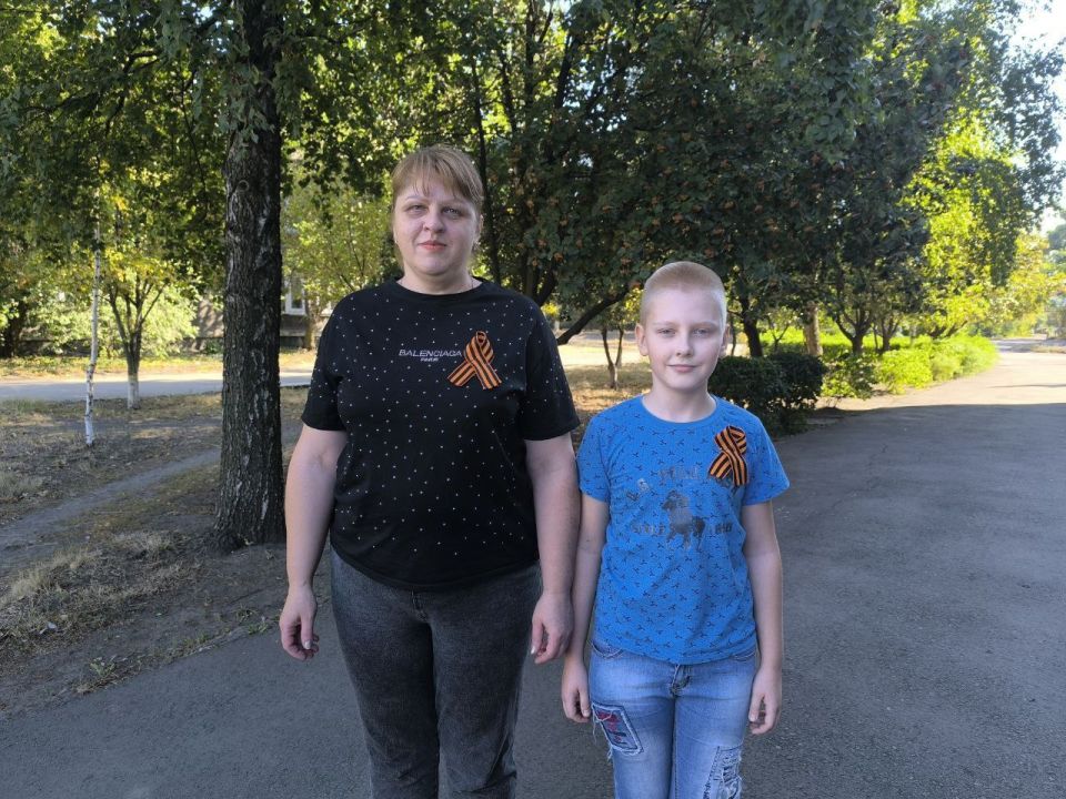 Роман Конев: В Никитовском районе Горловки прошла раздача георгиевских лент