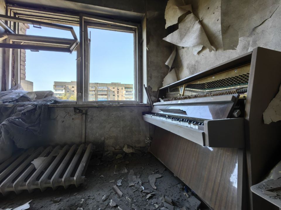 Георгий Медведев: Вот так этим утром выглядит одна из горловских школ Георгий Медведев: Вот так этим утром выглядит одна из горловских школ