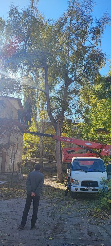 Сергей Скиданов: На встрече с сотрудниками ГБУ ДНР «Городской специализированный дом ребёнка города Донецка» главный врач, Людмила Николаевна, выразила тревогу по поводу деревьев, чьи ветви нависали над крышей здания Сергей Скиданов: На встрече с сотрудниками ГБУ ДНР «Городской специализированный дом ребёнка города Донецка» главный врач, Людмила Николаевна, выразила тревогу по поводу деревьев, чьи ветви нависали над крышей здания