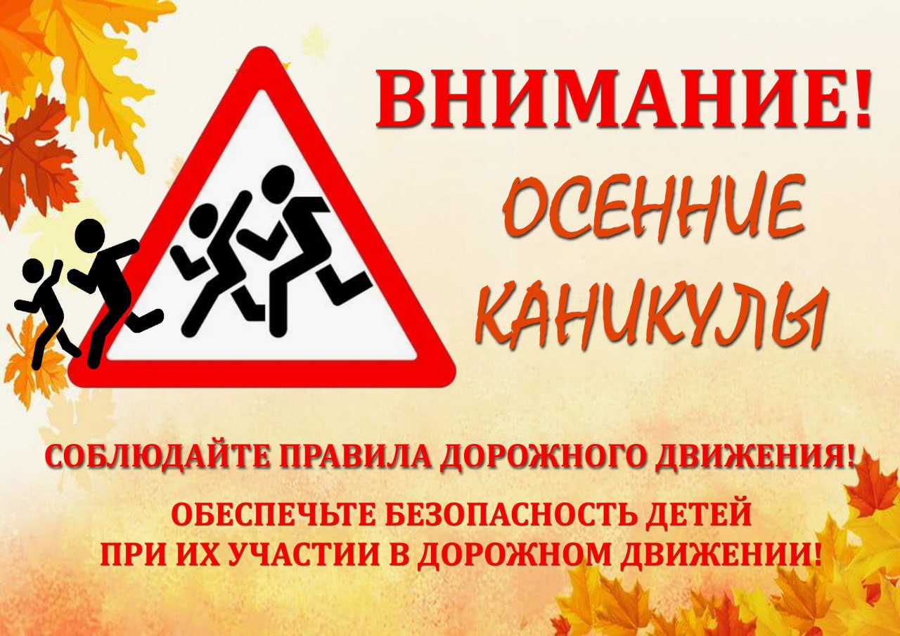 Сотрудники ГАИ призывают водителей быть внимательными на дорогах в период осенних школьных каникул