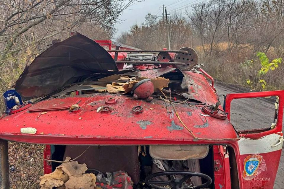 В Горловке дрон атаковал пожарных: четверо спасателей ранены