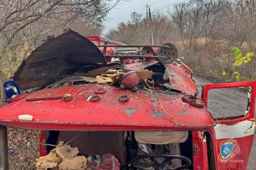 В Горловке дрон атаковал пожарных: четверо спасателей ранены