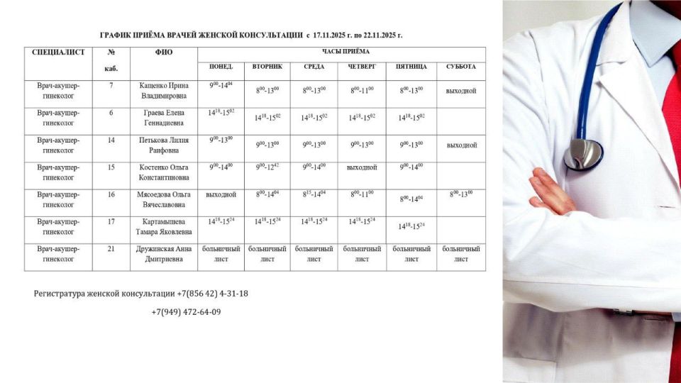 Иван Приходько: График работы специалистов ГБУ ДНР «ЦПМСП № 1 г. Горловки», ГБУ ДНР «ЦПМСП № 2 г. Горловки», ГБУ ДНР «ГСП № 4 г.Горловки», ГБУ ДНР «ЦОМД г. Горловки» Иван Приходько: График работы специалистов ГБУ ДНР «ЦПМСП № 1 г. Горловки», ГБУ ДНР «ЦПМСП № 2 г. Горловки», ГБУ ДНР «ГСП № 4 г.Горловки», ГБУ ДНР «ЦОМД г. Горловки»