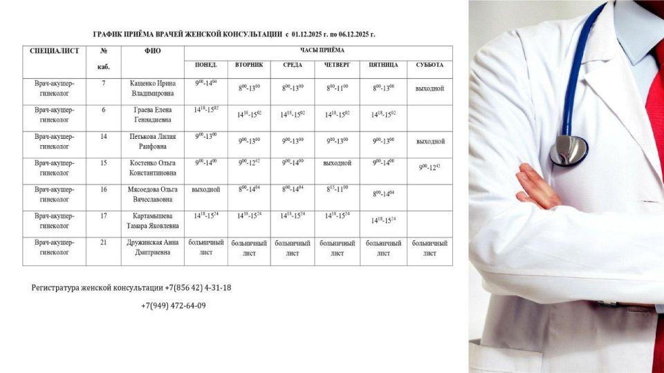 Иван Приходько: График работы специалистов ГБУ ДНР «ГДСП г.Горловки», ГБУ ДНР «Городской наркологический диспансер г. Горловки», ГБУ ДНР «ГПБ г. Горловки», ГБУ ДНР «ГПТД г.Горловки», ГБУ ДНР «ГДВД г.Горловки», ГБУ ДНР «ГСП... Иван Приходько: График работы специалистов ГБУ ДНР «ГДСП г.Горловки», ГБУ ДНР «Городской наркологический диспансер г. Горловки», ГБУ ДНР «ГПБ г. Горловки», ГБУ ДНР «ГПТД г.Горловки», ГБУ ДНР «ГДВД г.Горловки», ГБУ ДНР «ГСП...