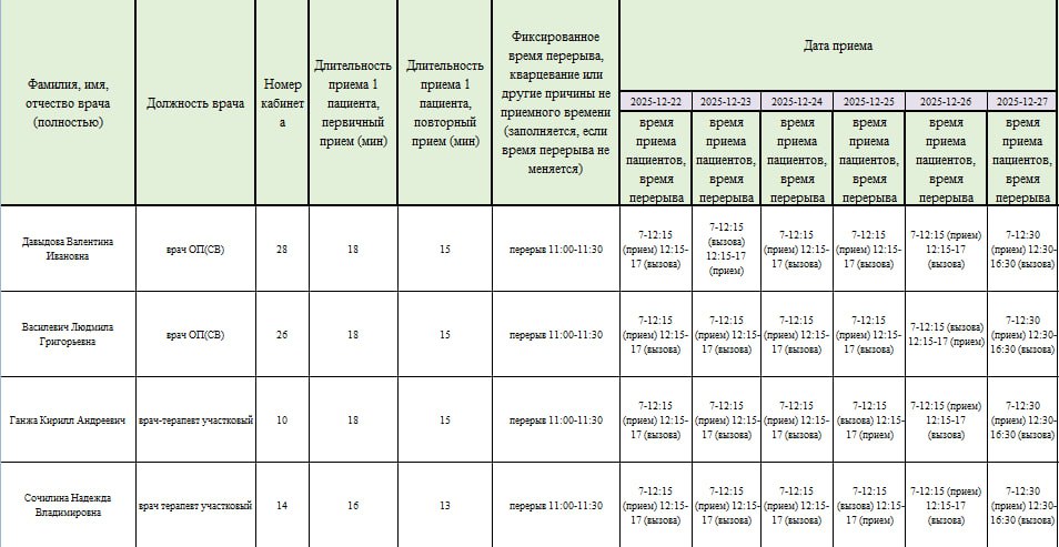 Иван Приходько: График работы специалистов ГБУ ДНР «Городская больница № 3 г. Горловки» Иван Приходько: График работы специалистов ГБУ ДНР «Городская больница № 3 г. Горловки»