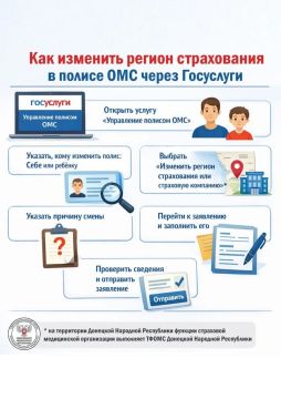 Как изменить регион страхования в полисе ОМС через Госуслуги?