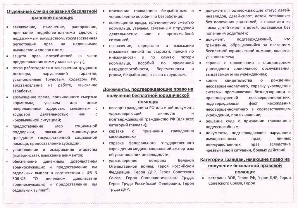 Порядок представления бесплатной юридической помощи отдельным категориям граждан Порядок представления бесплатной юридической помощи отдельным категориям граждан